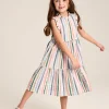 Girls' Poppie Multi Stripe Tiered Dress