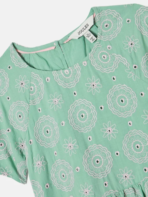 Girls' Sunshine Green Tiered Woven Dress