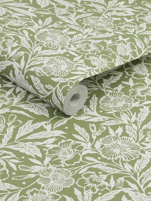 Green Twilight Ditsy 10M Wallpaper