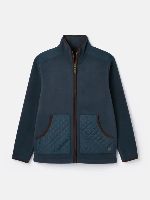 Greenfield Navy Blue Full Zip Fleece Jacket