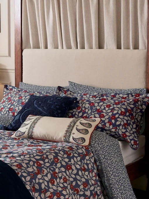 Grove Floral Blue 100% Cotton Bedding Set