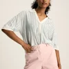Hadley Blue Stripe Linen Polo Shirt