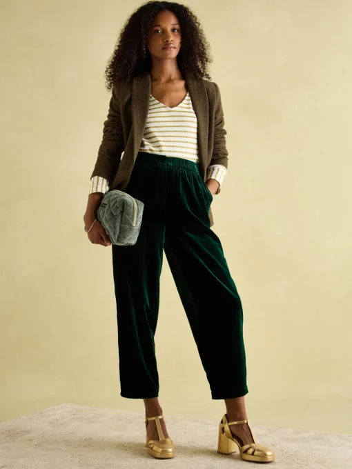 Harbour Cream/Gold V-Neck Jersey Top