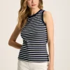 Harbour Navy & Cream Striped Jersey Vest