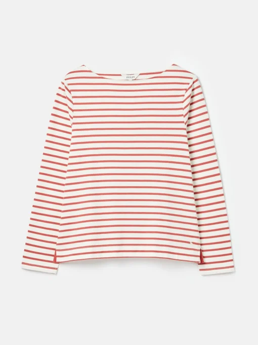 Harbour Pink Striped Long Sleeve Breton Top