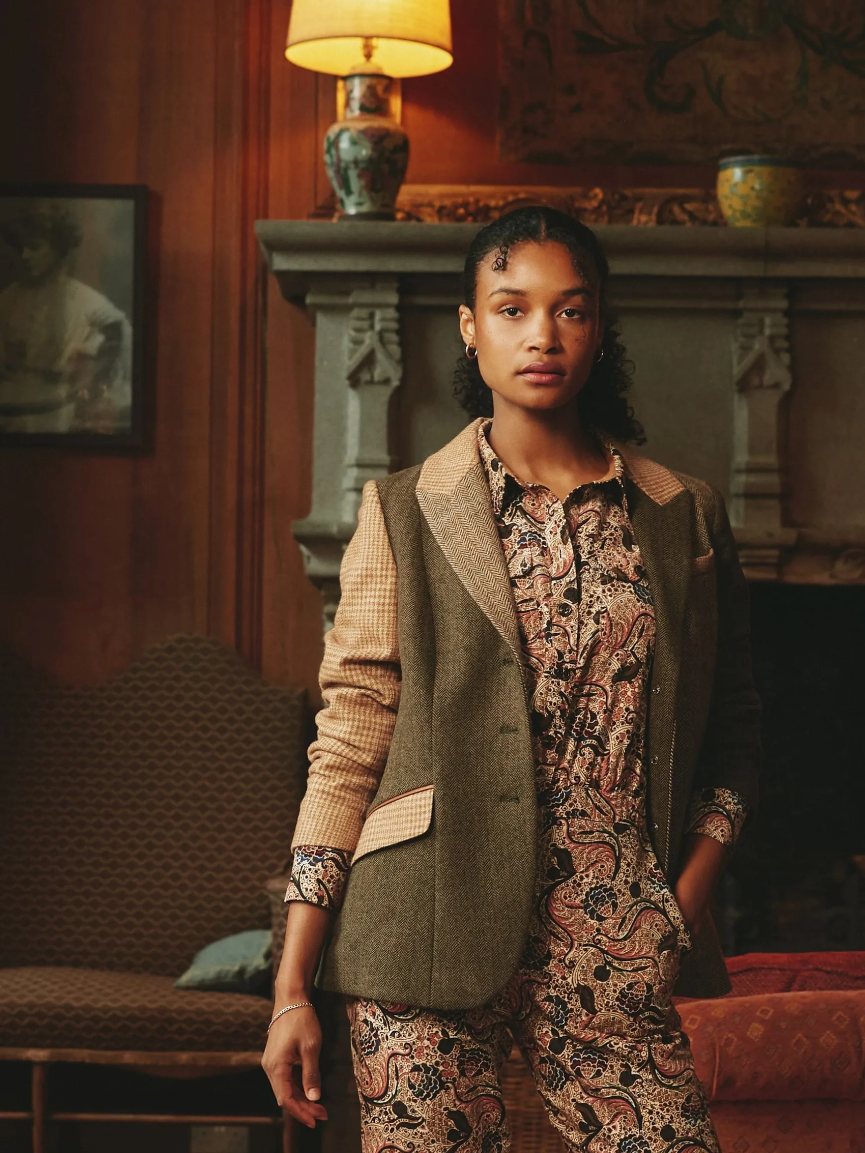 Harlow Multi Hotchpotch Tweed Blazer