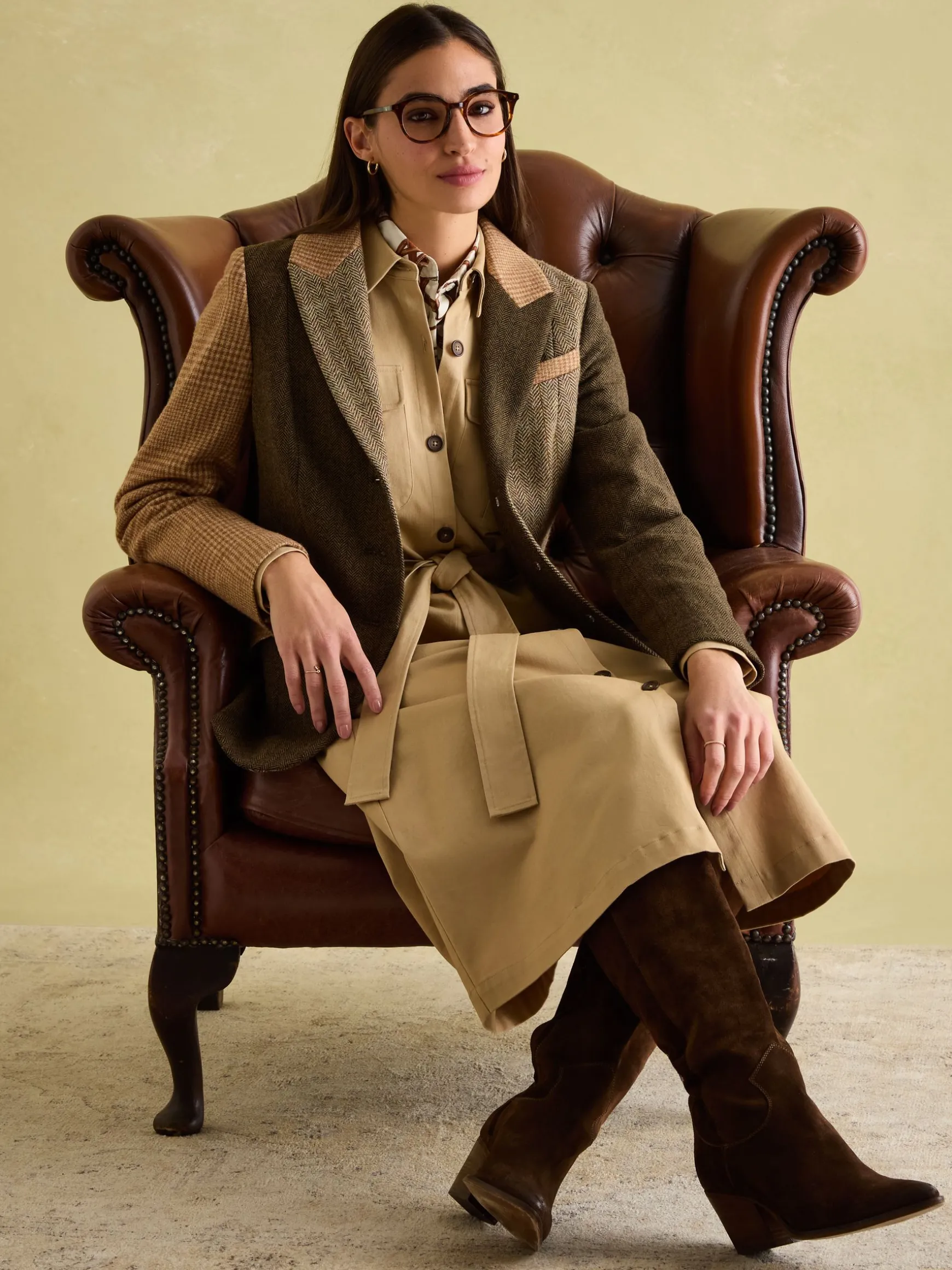 Harlow Multi Hotchpotch Tweed Blazer