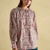 Harper Cream Floral Pussybow Tie Blouse