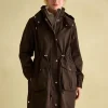 Harpsden Brown Waterproof Long Raincoat with Hood