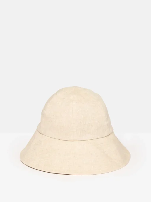 Harriet Neutral Linen Bucket Hat