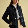 Hazelmere Navy Wool Blend Band Jacket