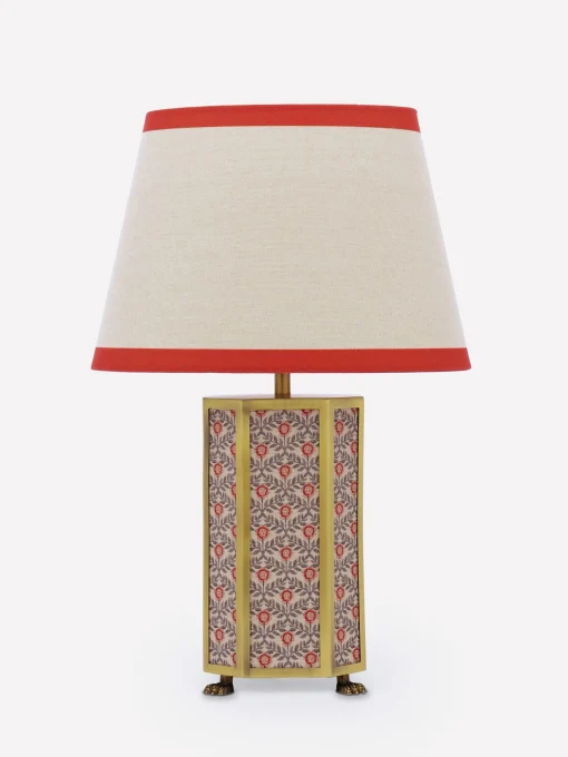 Helmingham Floral Print Claw Foot Table Lamp