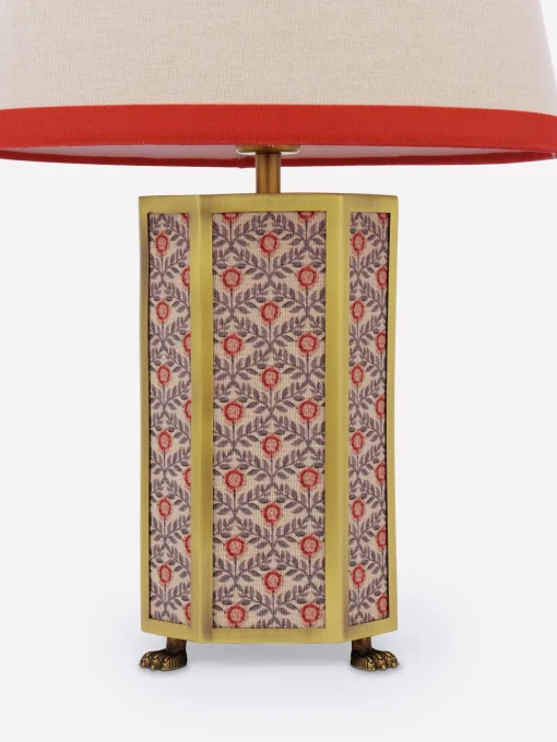 Helmingham Floral Print Claw Foot Table Lamp