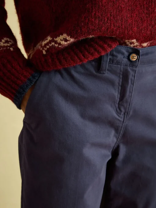 Hesford Navy Blue Chino Trousers