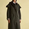 Highbridge Khaki Green Waterproof Longline Coat with Hood