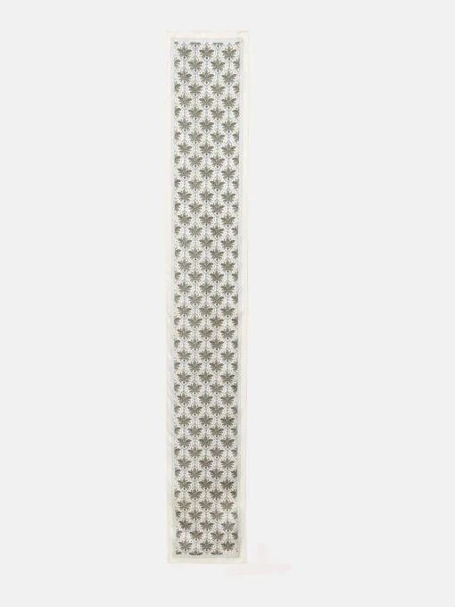 Highgrove Green Skinny Printed Scarf