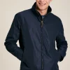 Hillway Navy Blue Collared Harrington Jacket