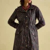Holkham Navy Blue Paisley Waterproof Packable Raincoat With Hood