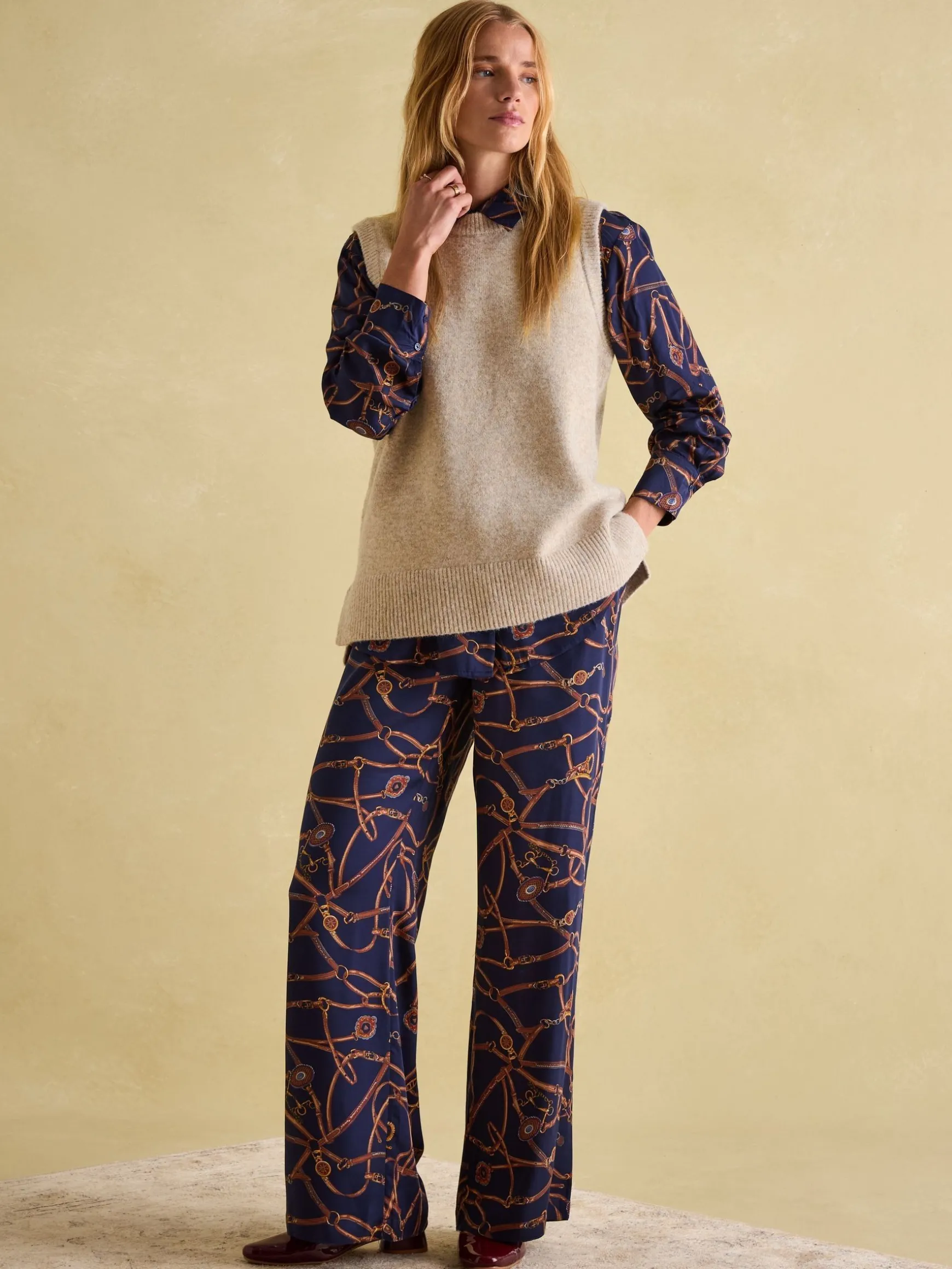 Holly Camel Longline Knitted Vest