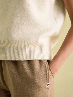 Holly Cream Regular Fit Knitted Vest