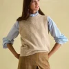 Holly Natural Regular Fit Knitted Vest