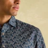 Invitation Navy Paisley Cotton Shirt