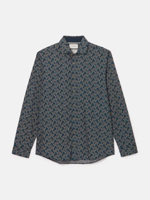 Invitation Navy Paisley Cotton Shirt