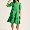 Isabel Green Cotton Broderie Dress