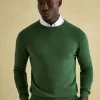 Jarvis Green Crew Neck Knitted Jumper