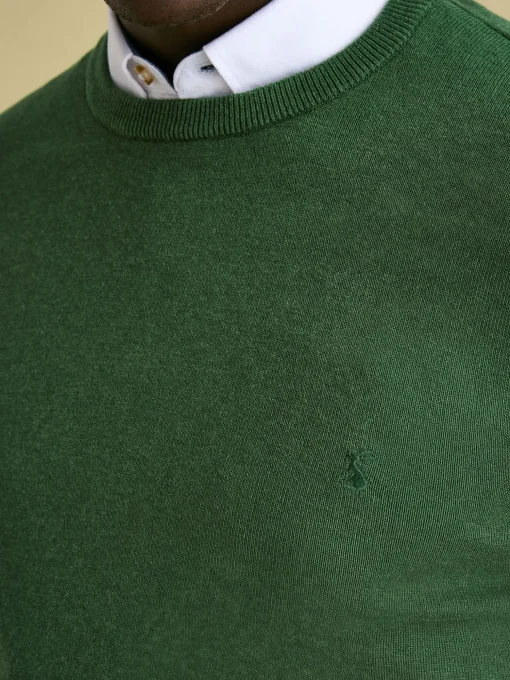 Jarvis Green Crew Neck Knitted Jumper