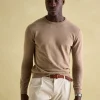 Jarvis Light Brown Crew Neck Knitted Jumper