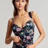 Jasmine Navy Floral Tankini Top