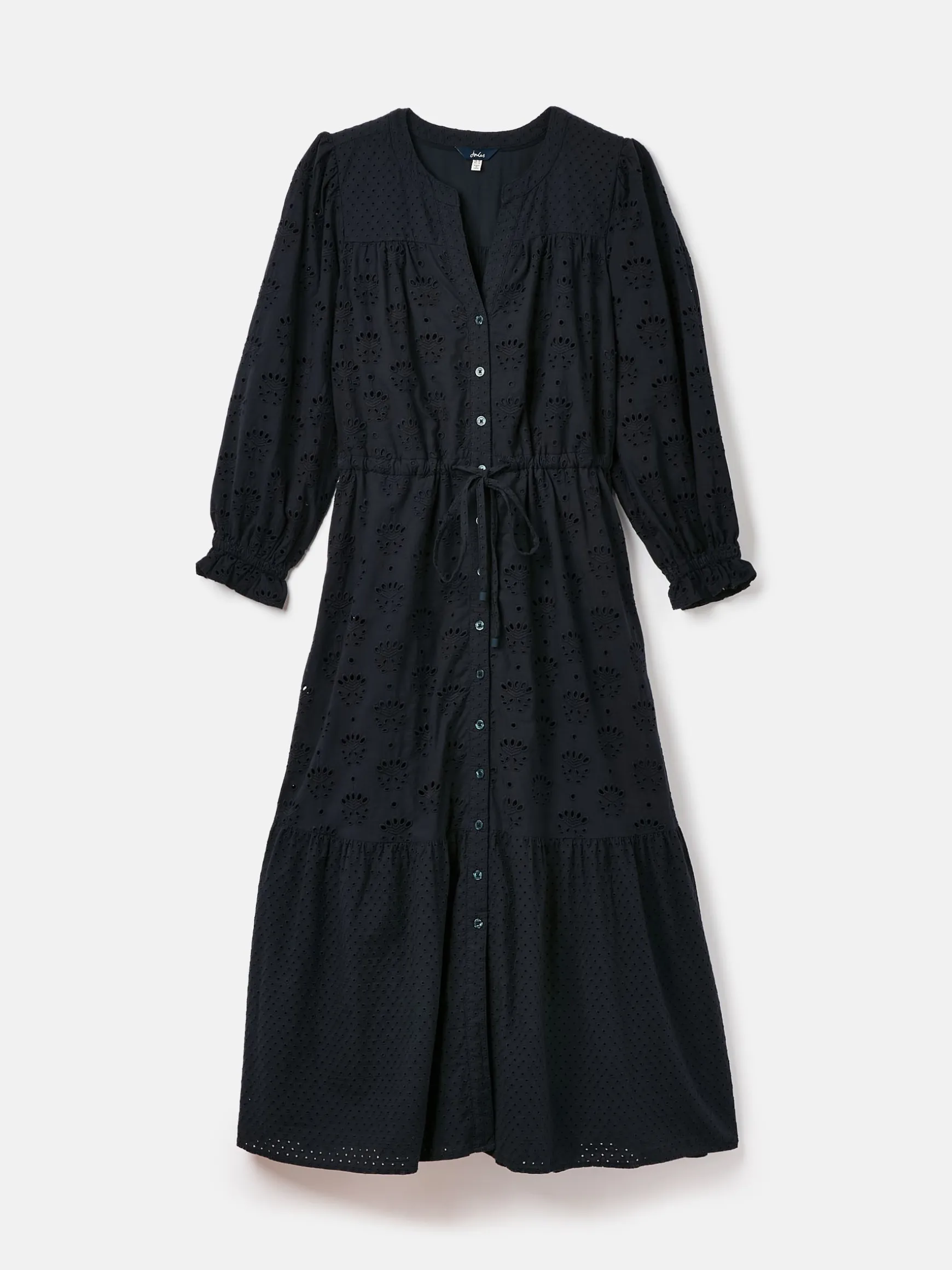 Juliana Navy Blue Broderie Dress