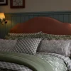 Juliette Stamp Green 100% Cotton Bedding Set