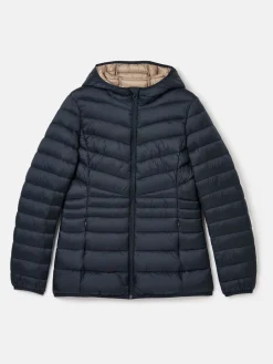 Kenley Navy Showerproof Padded Coat with Hood