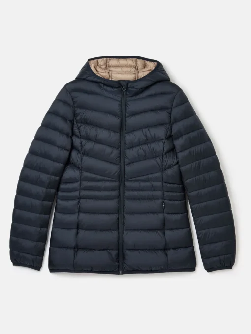 Kenley Navy Showerproof Padded Coat with Hood
