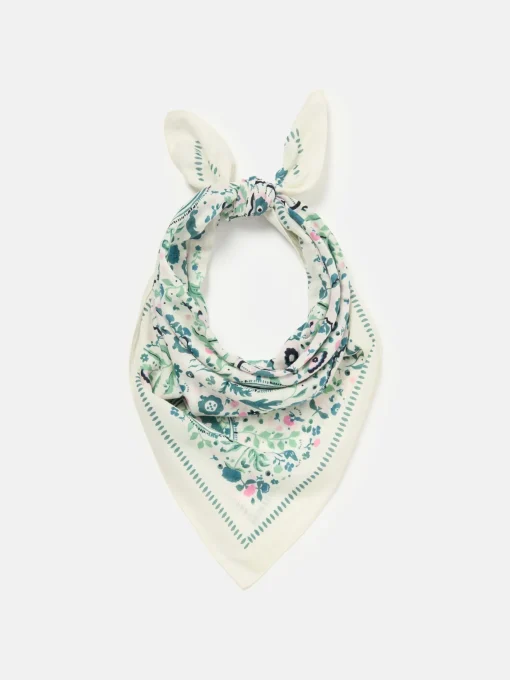 Kensington Cream Cotton Square Scarf