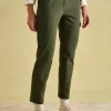 Khaki Green Slim Fit Cargo Trousers