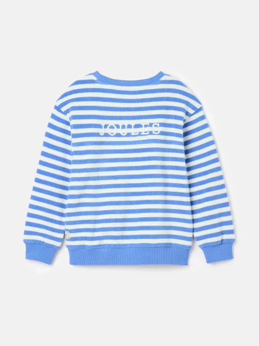 Kids' Ahoy There Blue/White Crew Neck Towelling Sweatshirt