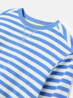 Kids' Ahoy There Blue/White Crew Neck Towelling Sweatshirt