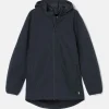 Kids' Ayston Navy Blue Waterproof Fleece Lined Raincoat