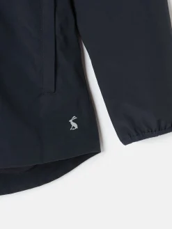 Kids' Ayston Navy Blue Waterproof Fleece Lined Raincoat