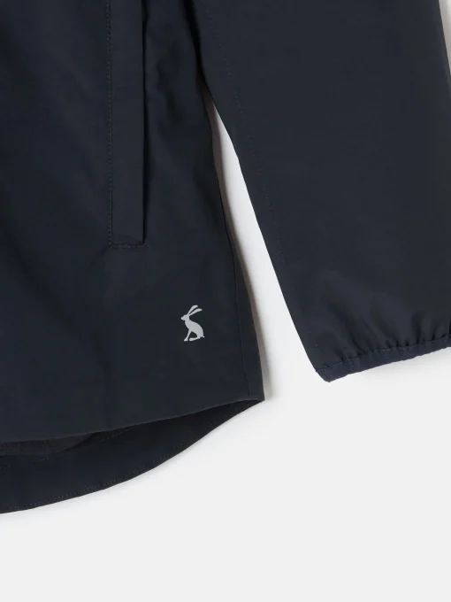 Kids' Ayston Navy Blue Waterproof Fleece Lined Raincoat