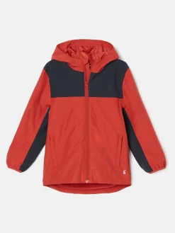 Kids' Ayston Orange Colourblock Waterproof Fleece Lined Raincoat
