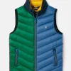 Kids' Crofton Blue & Green Hotchpotch Showerproof Quilted Gilet
