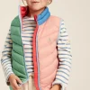 Kids' Crofton Pink Hotchpotch Showerproof Quilted Gilet