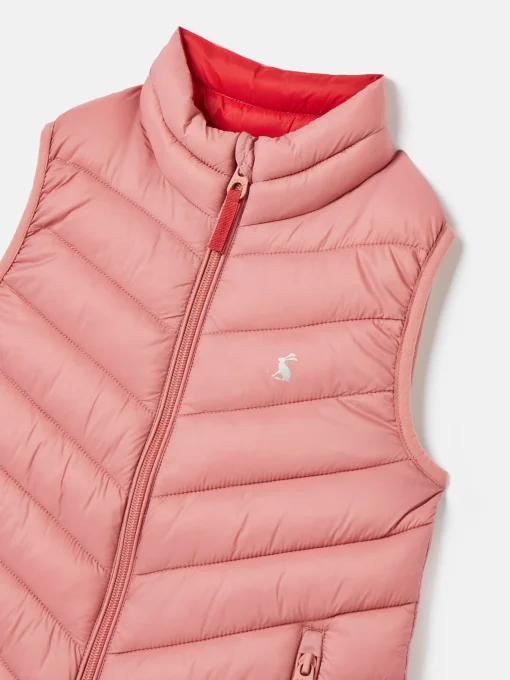 Kids' Crofton Pink Showerproof Quilted Gilet