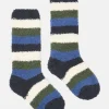 Kids' Fluffy Blue/Navy Socks