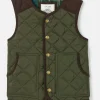 Kids' Gibson Khaki Green Quilted Gilet