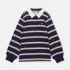 Kids' Sammie Blue Stripe Rugby Top